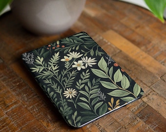 Botanical dark case for Kindle Colorsoft 2024 Paperwhite 12th 11th gen 6.8&quot; 7 inch Kobo KPW Scribe Kindle Oasis 3 Cover Kindle 2022