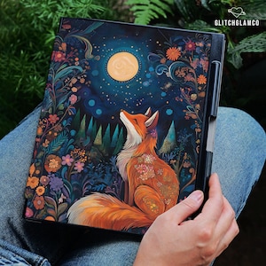 Red fox case for reMarkable 2 10.3&quot; Paper pro 11.8&quot; Protective Folio Flip with Built-in Pen Holder Slot, Custom Remarkable Cover Gift gli020