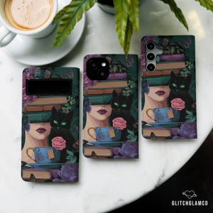 Book lover wallet case for Google Pixel 10 9 8 8a 7 7a 6 & Moto G Flip Card Holder Cover Moto G Stylus Power Edge gl123 image 3