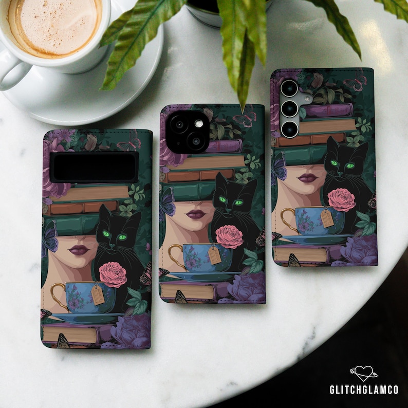 Book lover wallet case for Google Pixel 10 9 8 8a 7 7a 6 & Moto G Flip Card Holder Cover Moto G Stylus Power Edge gl123 image 3