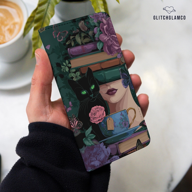 Book lover wallet case for Google Pixel 10 9 8 8a 7 7a 6 & Moto G Flip Card Holder Cover Moto G Stylus Power Edge gl123 image 1