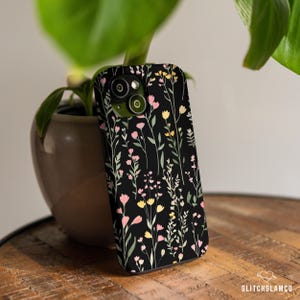 Blumen Print schwarz Google Pixel 9 pro XL pixel 8 8a 7a 6a 6 5a 5g 4a Pixel 7 OnePlus Nord Ce 2 Lite 5g OnePlus 9 8 pro 7t pro N10 N100 9rt gl003