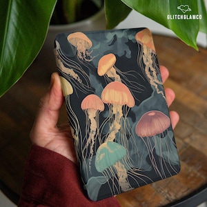Jellyfish case for Kindle Scribe Oasis 3 Kindle Colorsoft 2024 Paperwhite 12th 11th gen 6.8&quot; 7 inch KPW Ocean lover gift Cover Kindle 2022