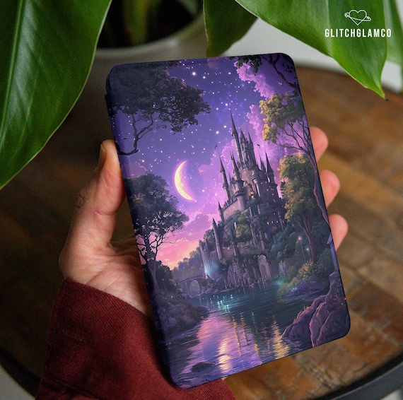 Magic castle case for Kindle Oasis 3 Paperwhite 12th 11th gen 6.8 7 inch Colorsoft 2024 KPW Kindle Scribe Moon forest Kobo Libra Color 042