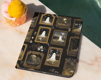 Cute ghost portrait case for iPad Pro Air Mini with Stand iPad 10th 9th 8th Gen iPad 10.2 10.9 11 12.9 Inch, iPad Air 4 5 6, Mini 6 7 gli010