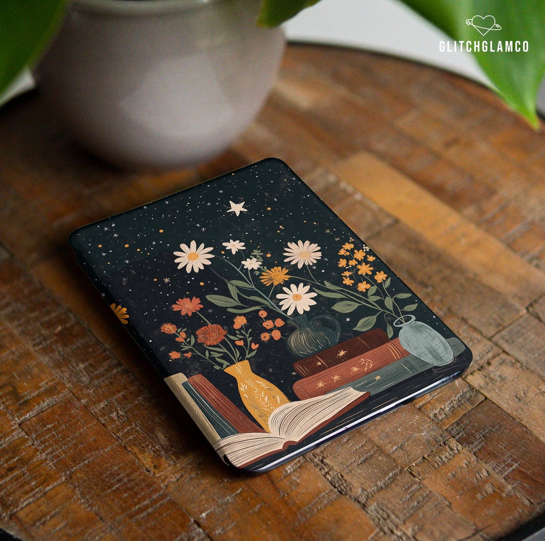 Floral Bookshelf Case for Kindle Paperwhite 12th 11th Gen 6.8" 7 Inch ...