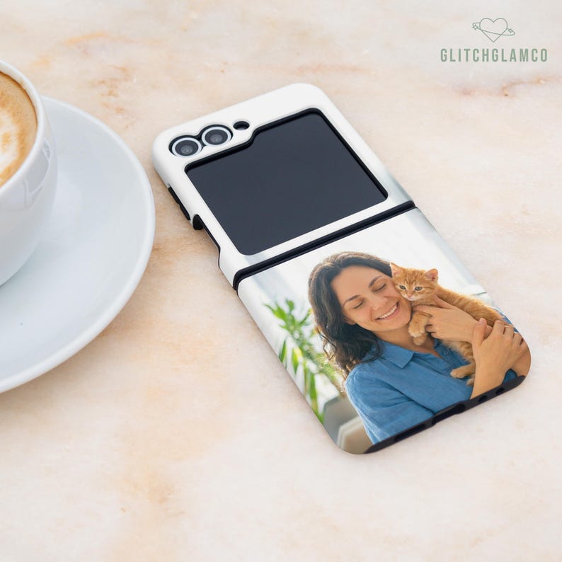 Custom photo tough case for Samsung Z Flip 7 FE Galaxy Z Flip 6, personalized protective cover image 4