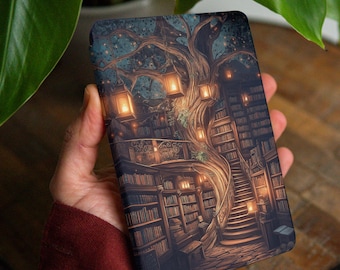Magic library case for Kindle Scribe 2024 Colorsoft Paperwhite 12th 11th gen 6.8&quot; 7 inch KPW Oasis 3 book lover gift Kobo Libra Kindle 2022