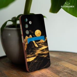 Black Mountain Card-hoesje voor iPhone 15 pro 16 plus 14 iPhone 13 mini 12 xr XS iPhone 8 SE 2022 Samsung S24 FE s23 Galaxy S22 S21 S20 gl023