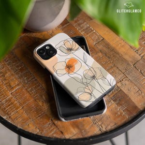 Line art floral case for Samsung Galaxy S21 Ultra S24 FE S23 pro S22 plus S20 Note 20 10 9 8 Galaxy A22 A16 A12 A14 A52 5g A51 A53 A71 gl009