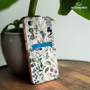 Capa de cartão botânico para Samsung S22 S21 Ultra S20 S24 FE s23 Galaxy Note 20 iPhone 16 15 pro 14 iPhone 13 mini 12 xr iPhone 8 SE 2022 gl008