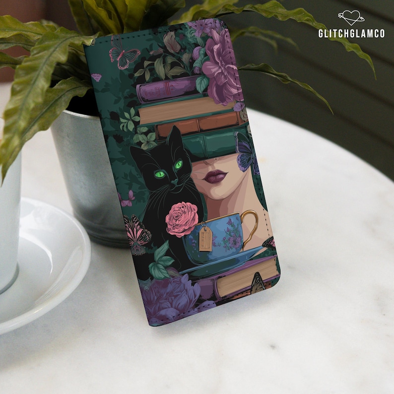 Book lover wallet case for Google Pixel 10 9 8 8a 7 7a 6 & Moto G Flip Card Holder Cover Moto G Stylus Power Edge gl123 image 2