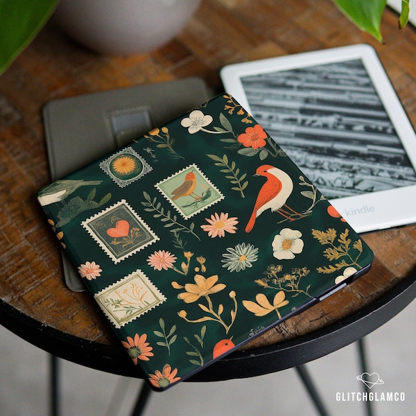 Post stamp bird case for Kindle 11th gen 6.8" 7 inch Kindle Paperwhite 12th Colorsoft 2024 Kobo Libra 2 KPW Scribe Oasis 3 Cover Kindle 2022