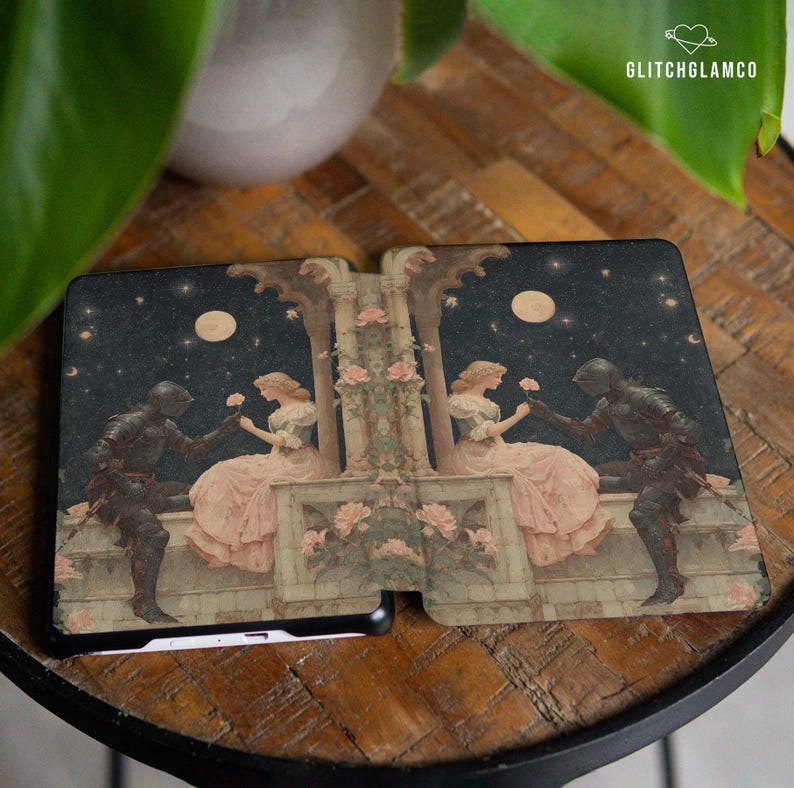 Knight romance case for Kindle Paperwhite 12th 11th gen 6.8" 7 inch Colorsoft 2024 KPW Scribe Kindle Oasis 3 Kobo Libra Kobo Color BW 067 image 4