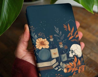 Skull floral dark case for Kindle Colorsoft 2024 Paperwhite 12th 11th gen 6.8" 7 inch KPW Scribe 2025 Oasis 3 Cover