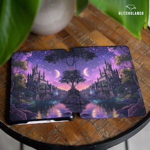 Magic castle case for Kindle Oasis 3 Paperwhite 12th 11th gen 6.8 7 inch Colorsoft 2024 KPW Kindle Scribe Moon forest Kobo Libra Color 042 image 4