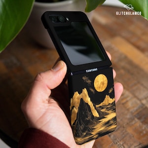 Custodia Golden Mountain per Samsung Z Flip 6 5 Z Flip 4 3 5g Z Fold 4 Z Fold 6 5g morbida plastica TPU Moto Razr Plus Google Pixel 9 pro Fold gl023