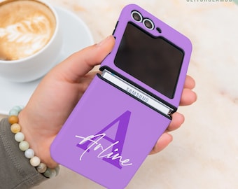 Custom name and initials case for Galaxy Z Flip 6 Samsung Z Flip 7 FE protective TOUGHT cover p