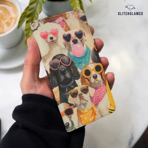 Funky hundplånboksfodral för Google Pixel 7a 10 pro XL 9 8 8a 7 6 Moto G Stylus Power Edge 60 Flip-korthållare gl119