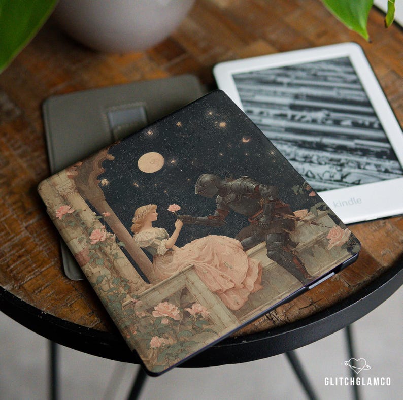 Knight romance case for Kindle Paperwhite 12th 11th gen 6.8" 7 inch Colorsoft 2024 KPW Scribe Kindle Oasis 3 Kobo Libra Kobo Color BW 067 image 1