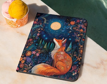 Red fox flip Cover iPad Air Pro 11 12.9, iPad Pro 2023 2022 iPad Air 6 5 4 case, iPad Mini 7 6, iPad 10th 9th 8th Gen Folio Stand gli020
