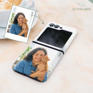 Custom photo tough case for Samsung Z Flip 7 FE Galaxy Z Flip 6, personalized protective cover image 2