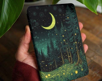 Moon forest case for Paperwhite 12th 11th gen 6.8&quot; 7 inch Kindle Colorsoft 2024 KPW Scribe Kindle Oasis 3 Fairy Magic Kobo Cover Kindle 2022