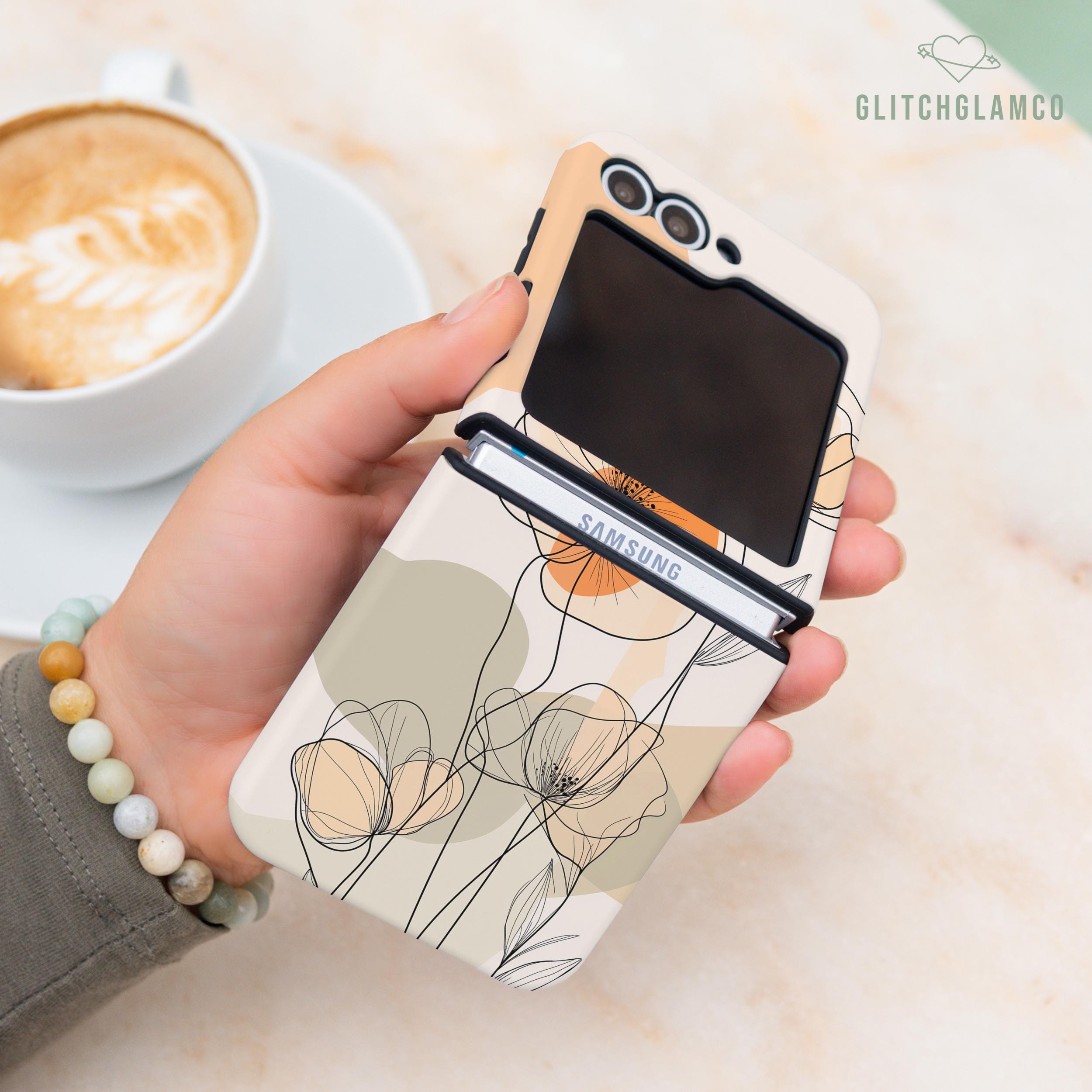 Abstract Botanical Tough Case for Samsung Z Flip 6 Samsung Galaxy