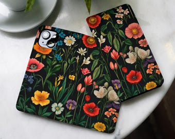 Field flower wallet case for Samsung A53 5g A56 S24 FE s23 S22 S21 S20 S25 Pixel 8a 7a 6 9 iPhone 16 plus 15 pro max 14 13 12 xr 8 SE gl041w
