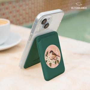Carteira magnética Magsafe Bird Gift para iPhone 12, iPhone 16e, iPhone 14, 16 Pro, iPhone 15+, iPhone 13 Pro Max, iPhone XR, X SE, bolso glmg006
