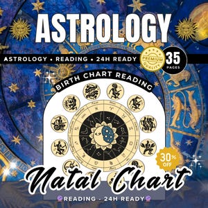 Astrologia Leitura do Mapa Astral Leitura do Mapa Natal Signo do Zodíaco Lua Sol Ascendente Casas Planetas Presente Personalizado em Profundidade Pronto para 24h