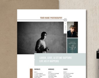 pricing guide template photography price list design etsy