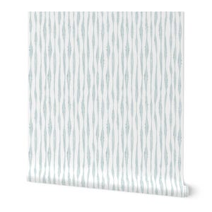 Striped Wallpaper in Blue & White Watercolor for Coastal Homes, Removable Peel and Stick Wallpaper, Stripes for Beach Decor or Wall Mural