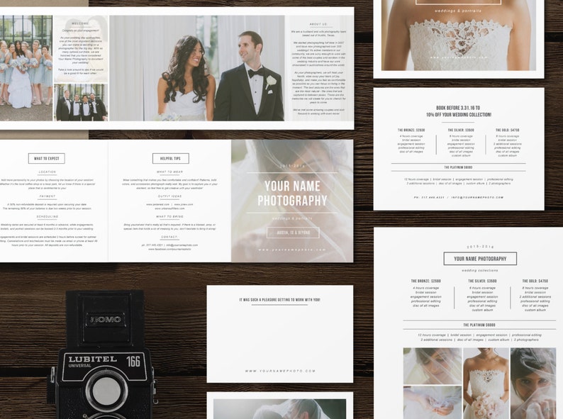 INSTANT DOWNLOAD Wedding Photographer Marketing Set  image 1