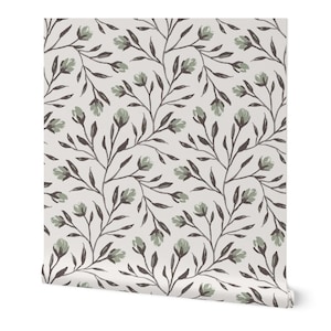 Grandmillenial Home Decor, Textured Wallpaper, French Country Floral Wallpaper, Textured Peel and Stick & Removable Prepasted Wallpaper
