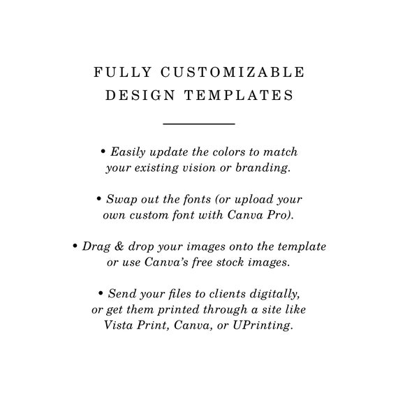 Photography Templates Business Cards Wedding Planner - Etsy