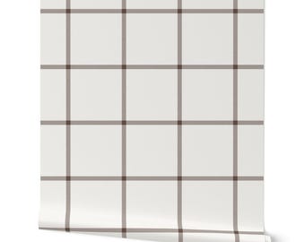 Papel pintado a cuadros neutros para casas de campo o habitaciones infantiles infantiles.