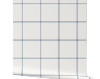 Papel pintado de cuadros azules: diseño moderno de cuadros de estilo rústico