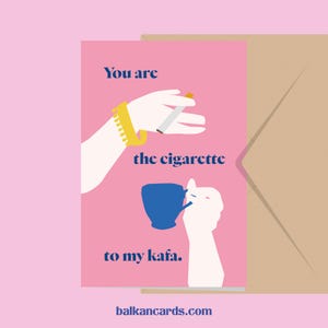 Cigarette i Kafa  | Cestitka, Razglednica, Poklon | Balkan Card Serbia Croatia Bosnia