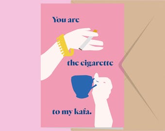 Cigarette i Kafa | Cestitka, Razglednica, Poklon | Balkan Card Serbia Croatia Bosnia