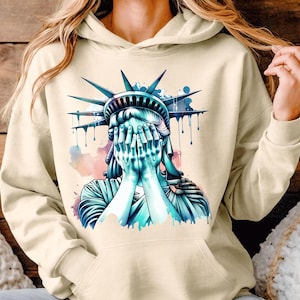 Sad Statue of Liberty Shirt, Equal Rights Shirt, Activist Hoodie, Women's Rights, Feminist Sweatshirt, Immigration shirts, Freedom Shirt