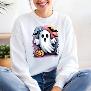 Halloween Ghost Shirt, Cute Ghost Shirt, Womens Halloween Shirt, Ghost Pumpkin Shirt, Cute Fall Shirt,Spooky Season Shirt,Gift For Halloween