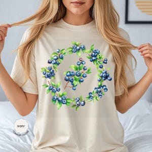 Comfort Colors®, Cute Blueberry Tshirt, Summer Blueberry Shirt, Cottagecore Fruit Shirt, Vintage Blueberry Tee, Botanical Garden Tshirt