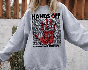 Hands Off Our Rights Shirt, Protest Shirt, Activism Shirt, Social Justice Awareness, Medicare Social Security, Environmental Rights Shirt
