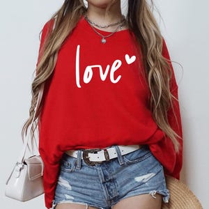 Love Sweatshirt, Heart Hoodie, Valentines Day Sweatshirt, Women&#39;s Sweatshirt, Couple Sweatshirt, Gift For Her, Love Hoodie