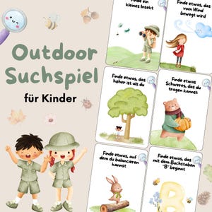 Juego de cartas de búsqueda al aire libre para niños I Idea al aire libre I Explorador de la naturaleza I Investigador de la naturaleza I Montessori I Descarga digital