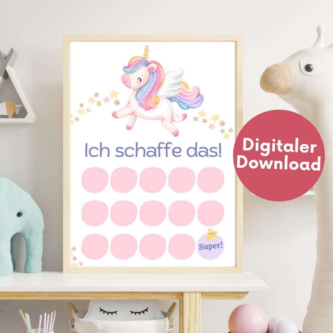 Reward Chart for Children | Unicorn | Reward System for Children ...