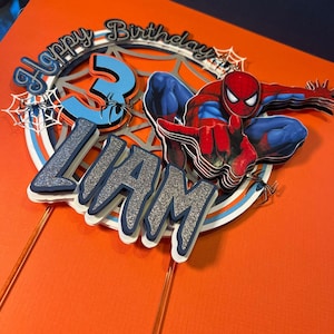 Spiderman Cake Topper - Spider Man Cake  - Superheroe Cake Topper - Spiderman party decoration