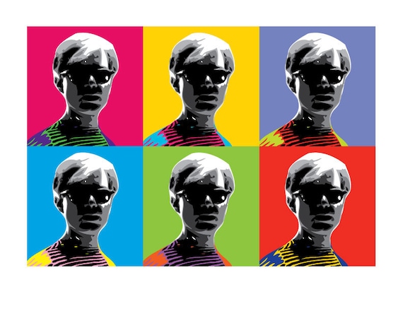 Andy Warhol POP ART Digital Download 6up Warhol-style Pop Art Modern Art  Funky Colorful Design Abstract - Etsy