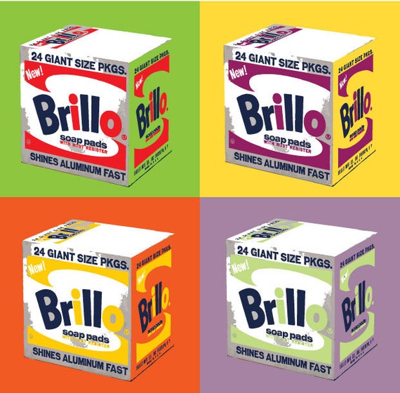 Brillo Pads POP ART Digital Download 4up Warhol-style Pop Art Modern Art  Funky Colorful Design Retro Household Items -  Finland